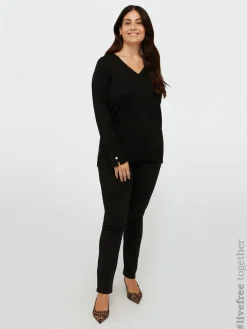 Fiorella Rubino Maglie E Felpe|Maglia Con Scollo V In Viscosa LENZING™ ECOVERO™