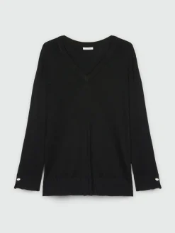 Fiorella Rubino Maglie E Felpe|Maglia Con Scollo V In Viscosa LENZING™ ECOVERO™