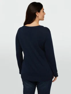 Fiorella Rubino Maglie E Felpe|Maglia Con Scollo V In Viscosa LENZING™ ECOVERO™