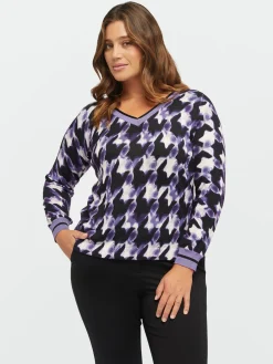 Fiorella Rubino Maglie E Felpe|Maglia Con Stampa Pied De Poule