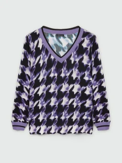 Fiorella Rubino Maglie E Felpe|Maglia Con Stampa Pied De Poule
