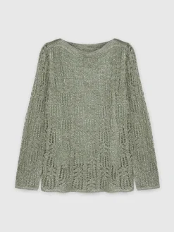 Fiorella Rubino Maglie E Felpe|Maglia Lurex Traforata
