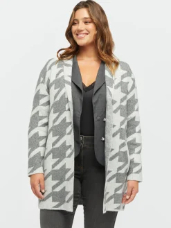 Fiorella Rubino Maglie E Felpe|Maxi Cardigan Motivo Pied De Poule