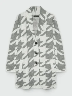 Fiorella Rubino Maglie E Felpe|Maxi Cardigan Motivo Pied De Poule