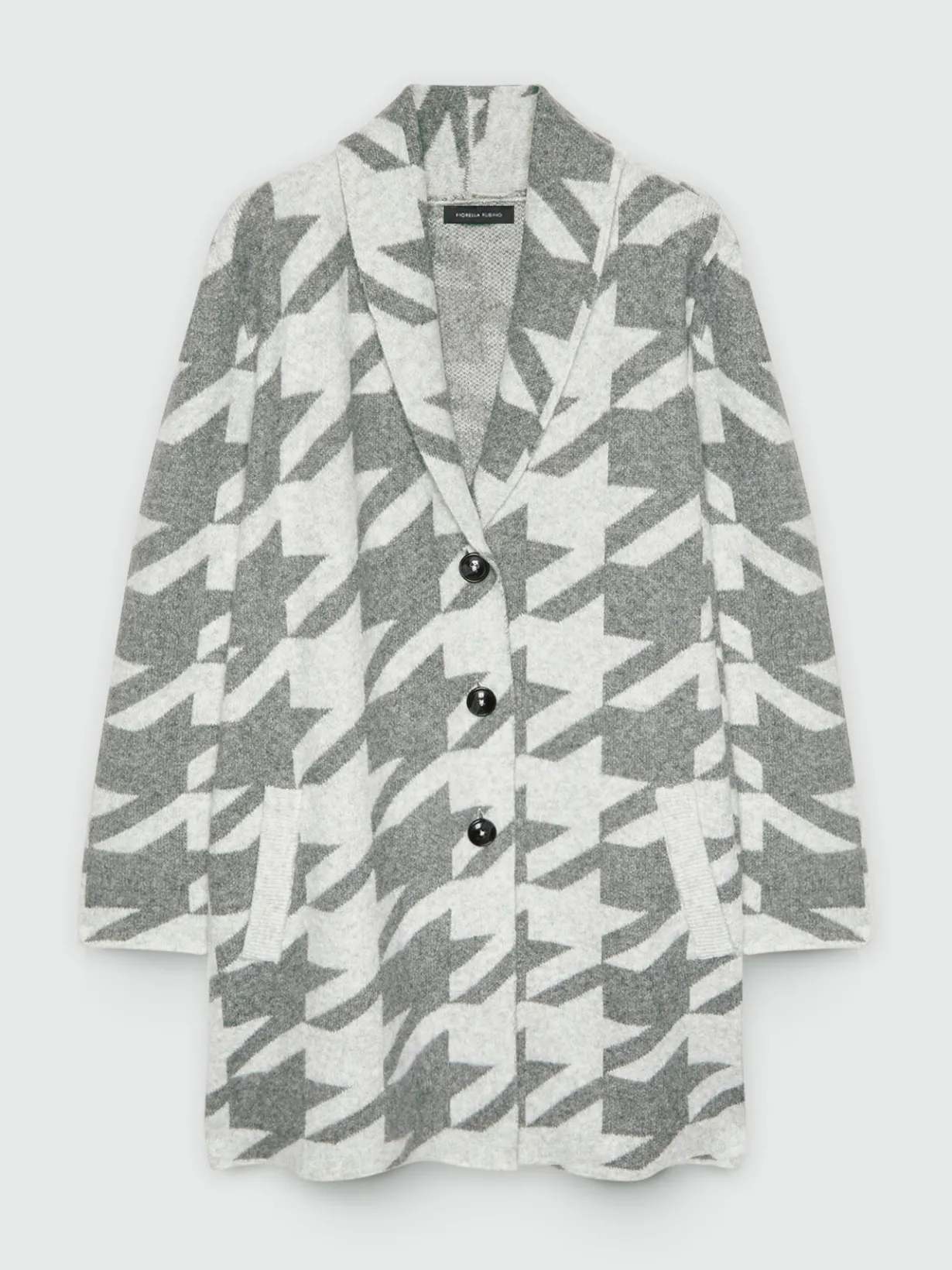 Fiorella Rubino Maglie E Felpe|Maxi Cardigan Motivo Pied De Poule