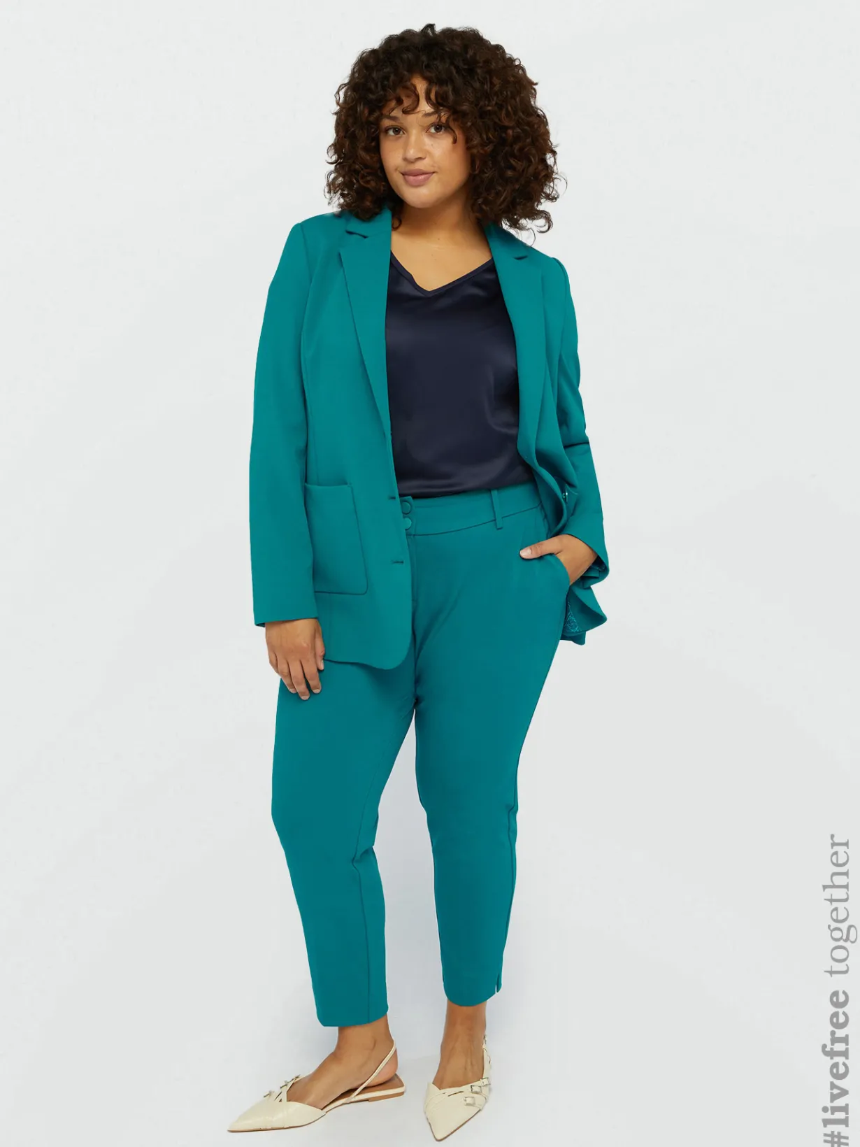Fiorella Rubino Completi Colorati|Pantaloni|Pantaloni Dritti Con Tasche All'americana