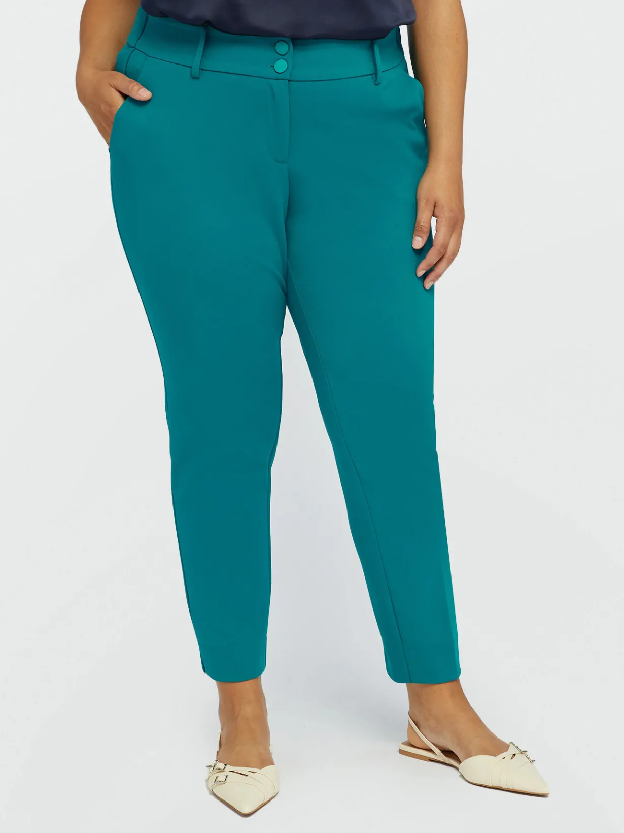 Fiorella Rubino Completi Colorati|Pantaloni|Pantaloni Dritti Con Tasche All'americana