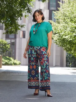 Fiorella Rubino Pantaloni|Completi Colorati|Pantaloni Palazzo Stampati