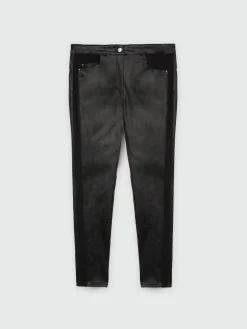 Fiorella Rubino Pantaloni|Pantaloni Skinny In Due Tessuti