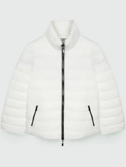 Fiorella Rubino Piumini|Piumino Reversibile Con Stampa Pizzo In Sorona® Aura