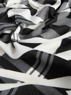 Fiorella Rubino Accessori|Sciarpa Checks Con Maxi Logo