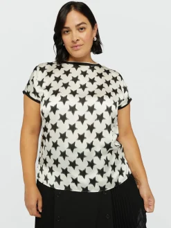Fiorella Rubino Top E T-Shirt|Star T-shirt Bimaterica
