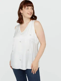 Fiorella Rubino Camicie E Bluse|Top E T-Shirt|Top Con Ricamo In Castoni