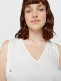 Fiorella Rubino Camicie E Bluse|Top E T-Shirt|Top Con Ricamo In Castoni