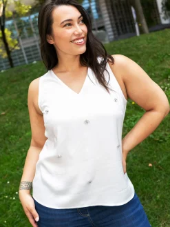 Fiorella Rubino Camicie E Bluse|Top E T-Shirt|Top Con Ricamo In Castoni