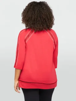 Fiorella Rubino Top E T-Shirt|T-shirt Con Borchie E Bordi A Rete