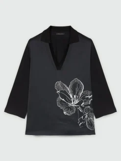 Fiorella Rubino Top E T-Shirt|T-shirt Con Fiore Davanti