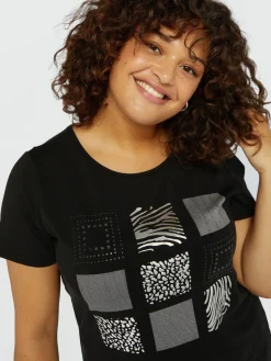 Fiorella Rubino Top E T-Shirt|T-shirt Con Grafica Animalier