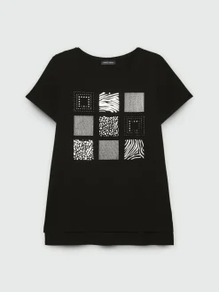 Fiorella Rubino Top E T-Shirt|T-shirt Con Grafica Animalier