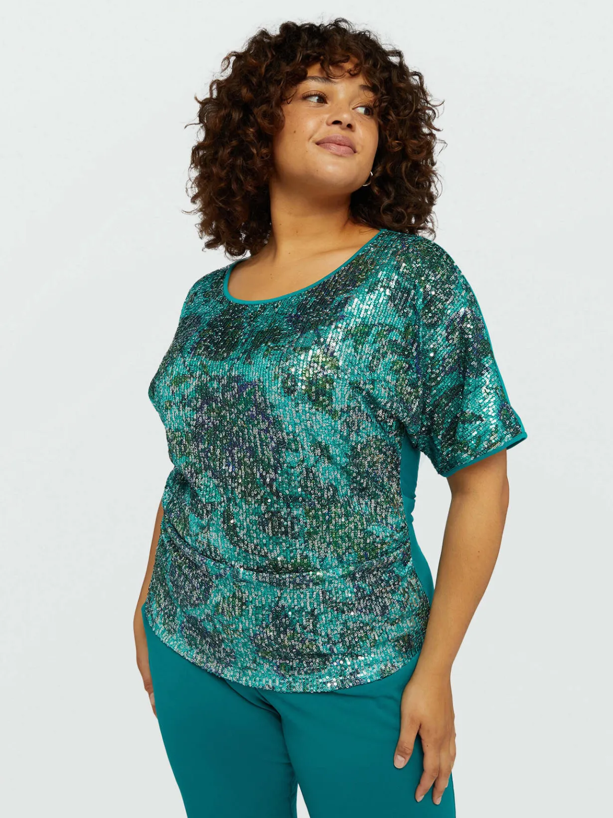 Fiorella Rubino Camicie E Bluse|Top E T-Shirt|T-shirt Con Ricamo Full Paillettes