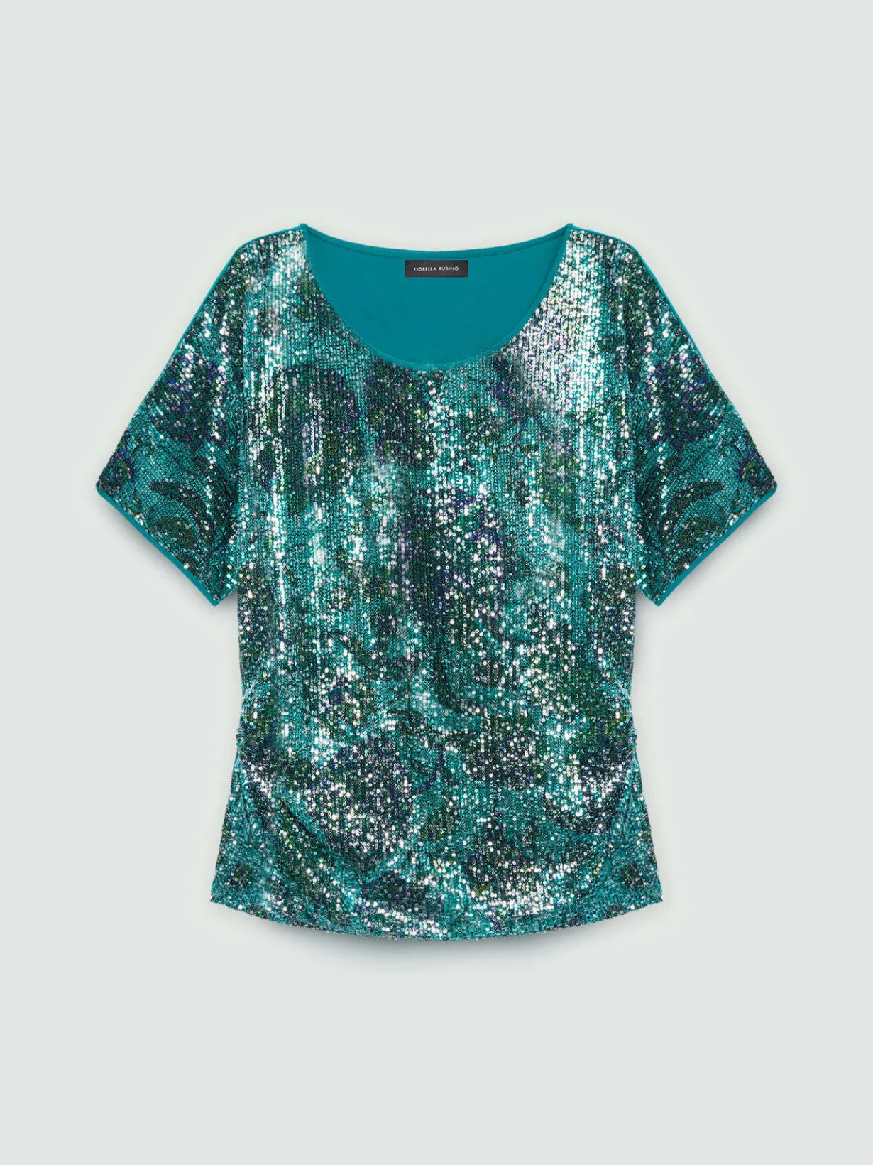 Fiorella Rubino Camicie E Bluse|Top E T-Shirt|T-shirt Con Ricamo Full Paillettes