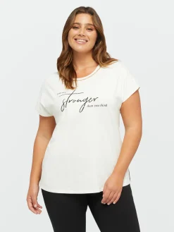 Fiorella Rubino Top E T-Shirt|T-shirt Con Scritta E Catena