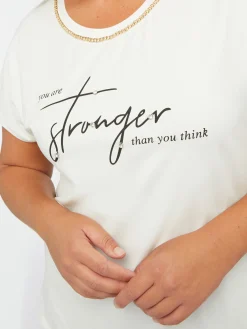 Fiorella Rubino Top E T-Shirt|T-shirt Con Scritta E Catena