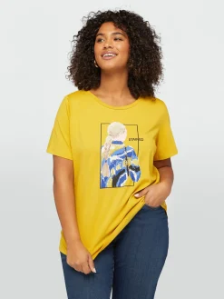 Fiorella Rubino Top E T-Shirt|T-shirt Con Stampa E Strass