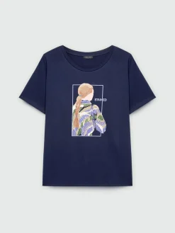 Fiorella Rubino Top E T-Shirt|T-shirt Con Stampa E Strass