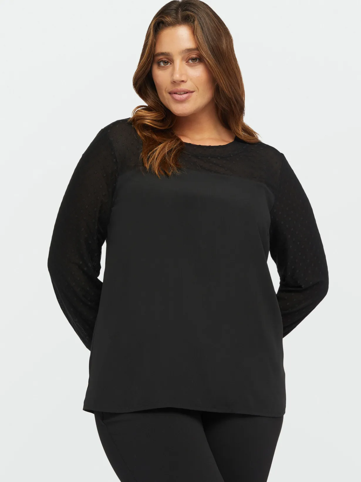 Fiorella Rubino Top E T-Shirt|T-shirt Con Tulle Plumetis