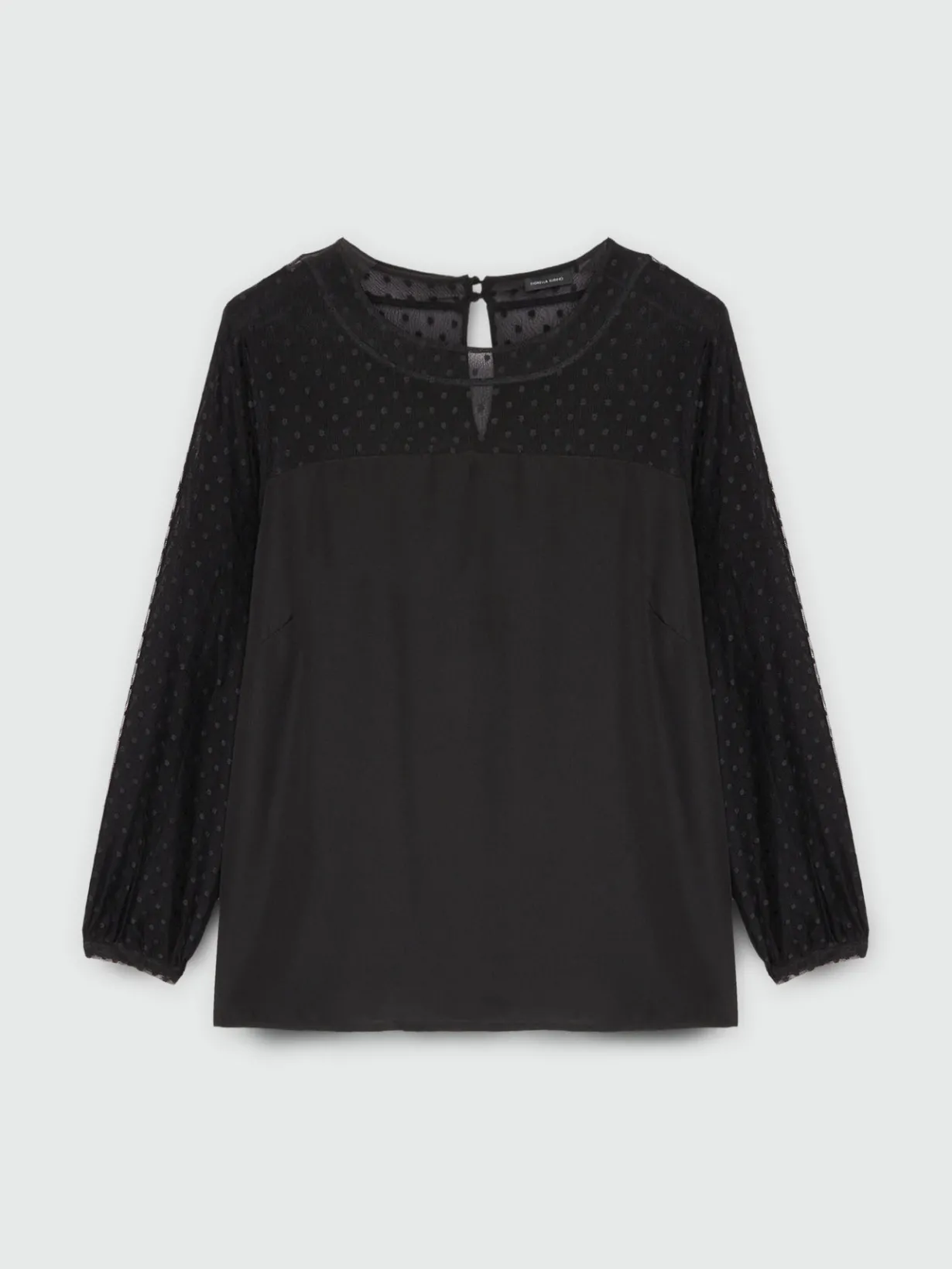 Fiorella Rubino Top E T-Shirt|T-shirt Con Tulle Plumetis