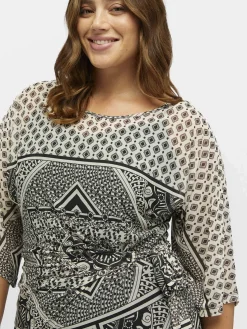 Fiorella Rubino Top E T-Shirt|T-shirt In Tulle Stampa Bandana