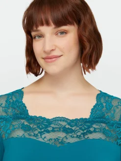 Fiorella Rubino Top E T-Shirt|T-shirt Maniche Lunghe Con Pizzo