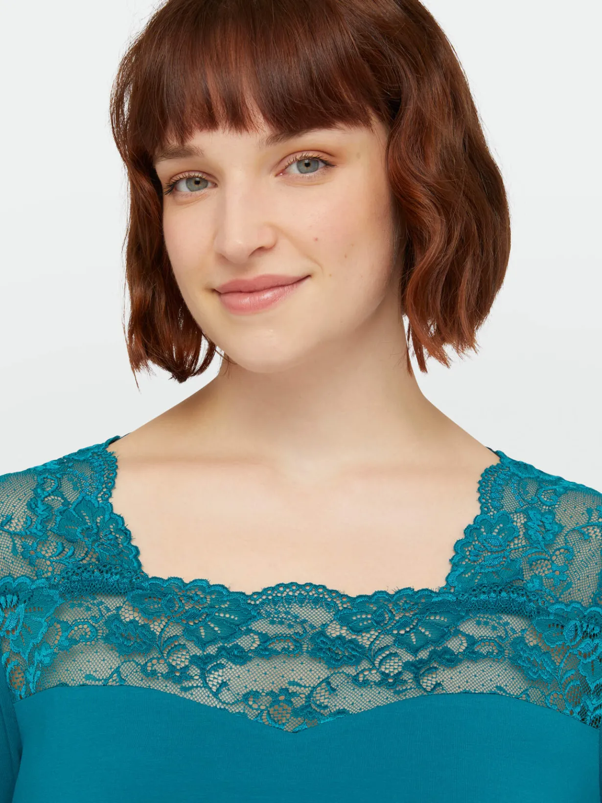 Fiorella Rubino Top E T-Shirt|T-shirt Maniche Lunghe Con Pizzo