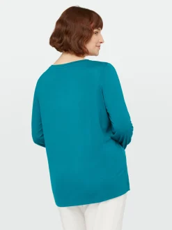 Fiorella Rubino Top E T-Shirt|T-shirt Maniche Lunghe In Due Tessuti