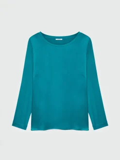 Fiorella Rubino Top E T-Shirt|T-shirt Maniche Lunghe In Due Tessuti