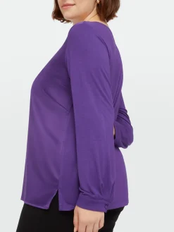 Fiorella Rubino Top E T-Shirt|T-shirt Maniche Lunghe In Due Tessuti
