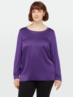 Fiorella Rubino Top E T-Shirt|T-shirt Maniche Lunghe In Due Tessuti