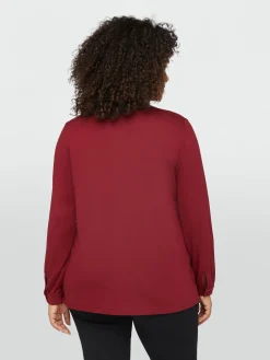 Fiorella Rubino Top E T-Shirt|T-shirt Maniche Lunghe In Due Tessuti