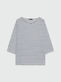Fiorella Rubino Top E T-Shirt|T-shirt Rigata Con Strass