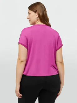 Fiorella Rubino Top E T-Shirt|T-shirt Stampata In Due Tessuti