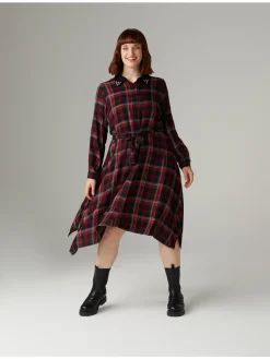 Fiorella Rubino Vestiti|Vestito A Quadri Tartan Con Borchie