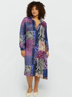 Fiorella Rubino Vestiti|Vestito Chemisier Animalier