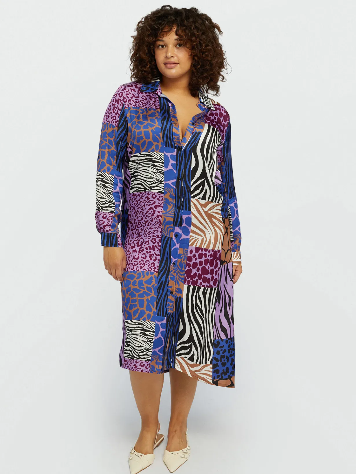 Fiorella Rubino Vestiti|Vestito Chemisier Animalier