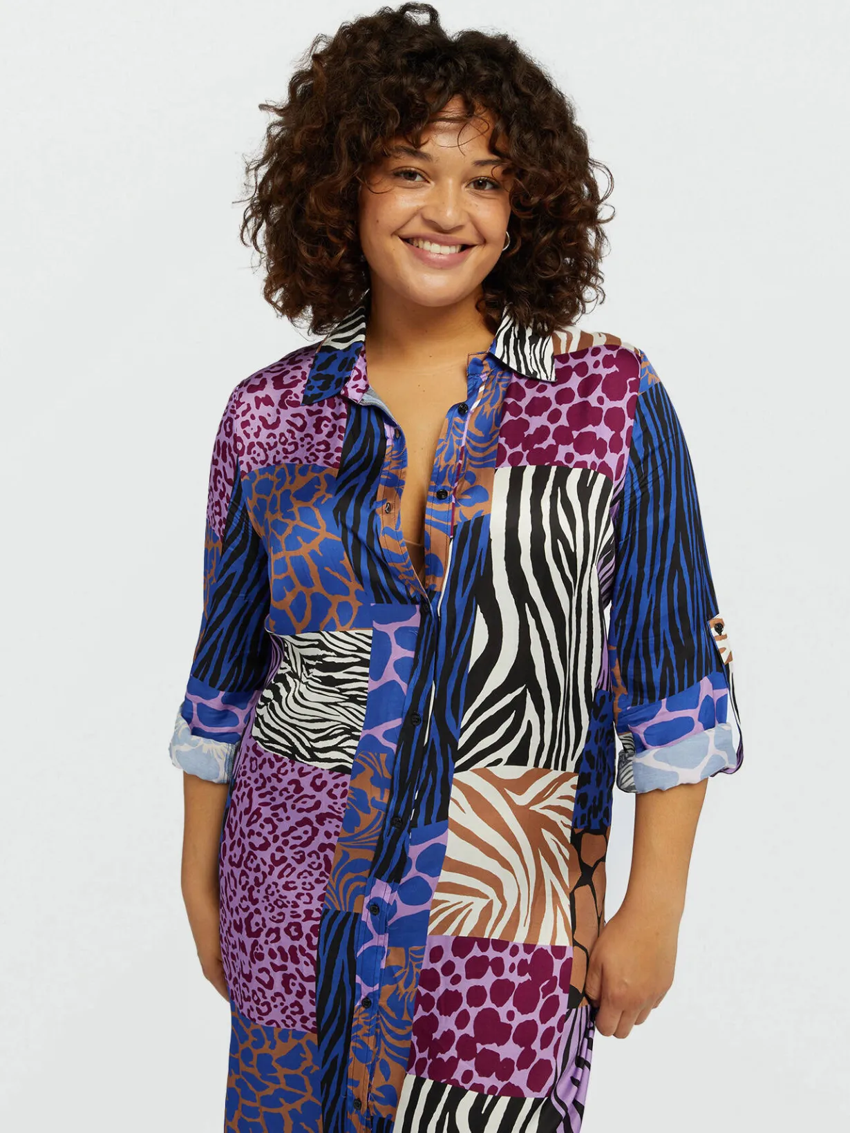Fiorella Rubino Vestiti|Vestito Chemisier Animalier