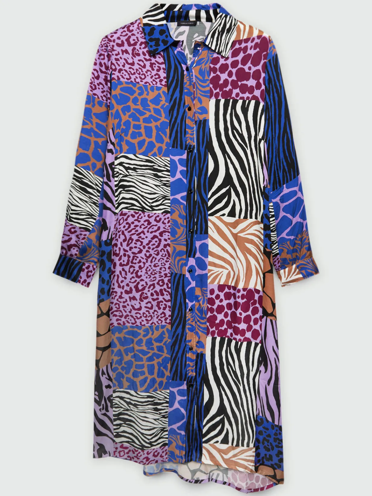 Fiorella Rubino Vestiti|Vestito Chemisier Animalier
