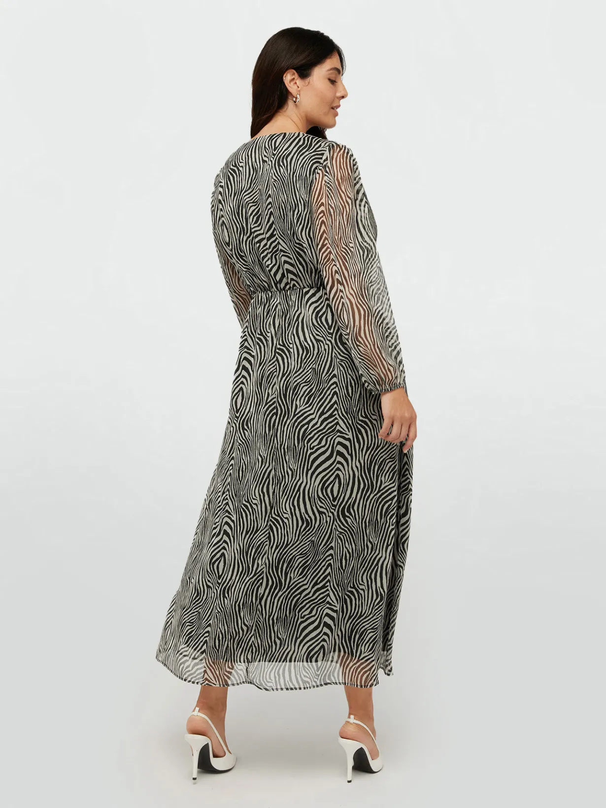 Fiorella Rubino Vestiti|Vestito Lungo Animalier (zebrato)