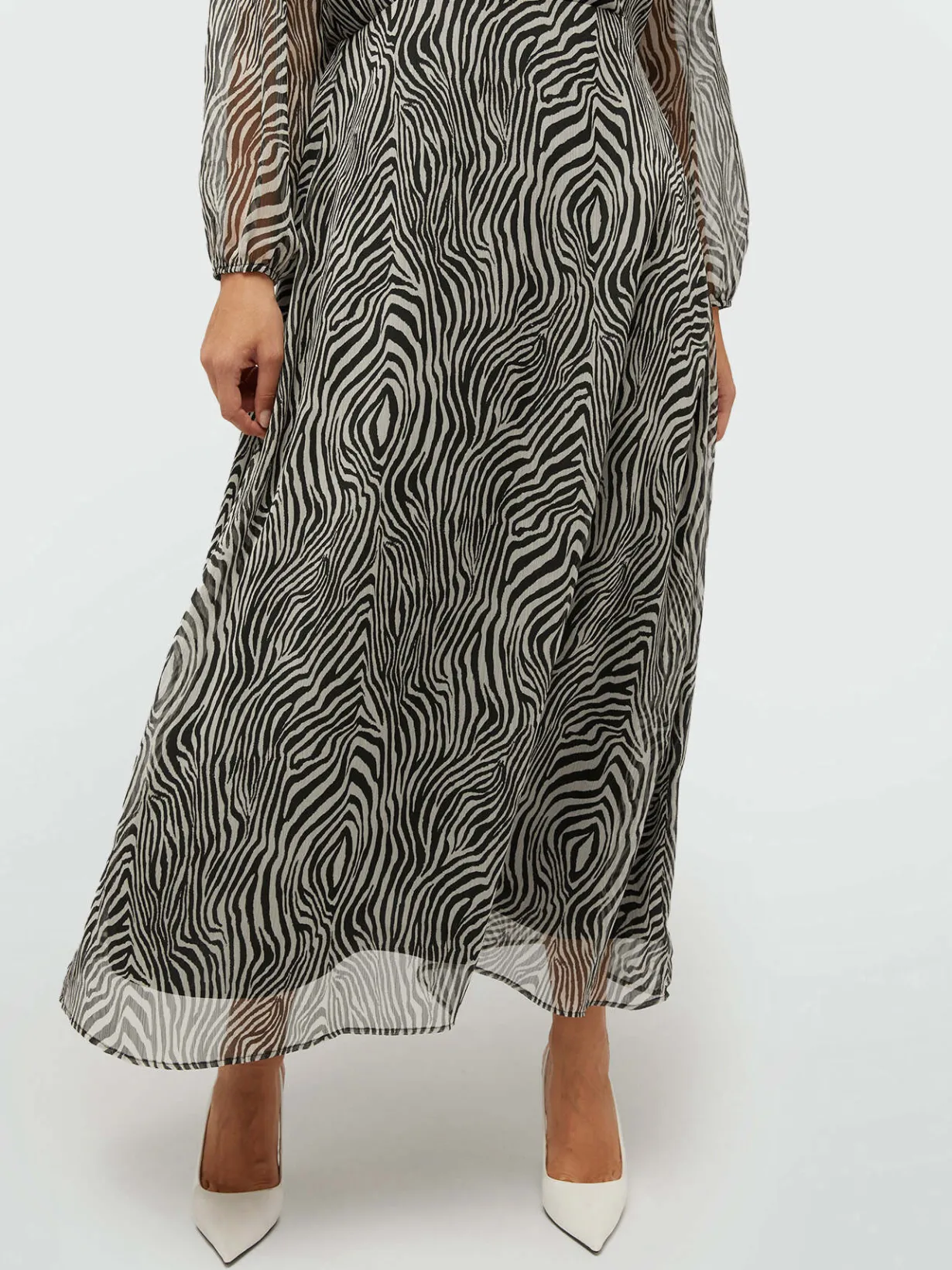Fiorella Rubino Vestiti|Vestito Lungo Animalier (zebrato)