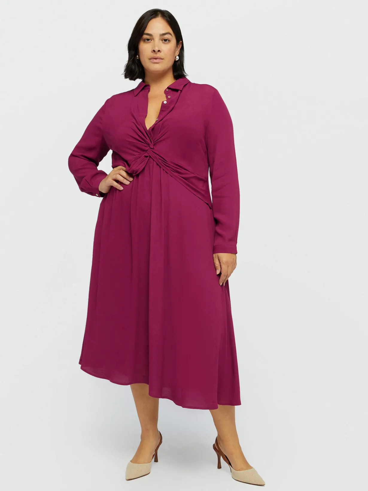 Fiorella Rubino Vestiti|Vestito Lungo Con Nodo Sul Davanti