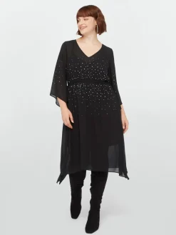 Fiorella Rubino Vestiti|Vestito Midi Con Punti Luce